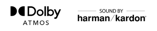 Dolby Atmos logo, Harman Kardon logo